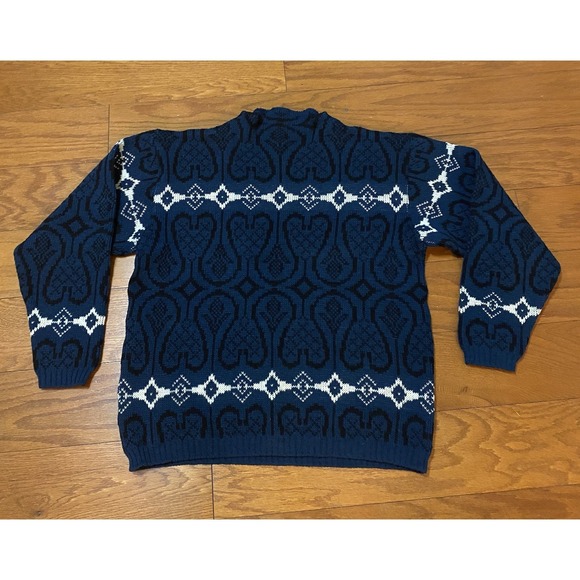 Gresvig Sweaters - VTG Women Gresvig Figgjo Norway Nordic Geometric Pure virgin wool sweater L